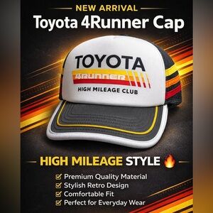 Toyota 4Runner Cap - Black, White, and Yellow